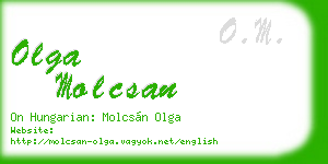 olga molcsan business card